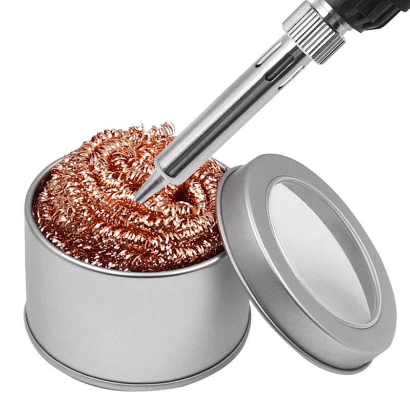 Haiki Metal Wire Cleaner Iron Soldering Waste Absorption Iron Cleaner Soldering Iron Tip Cleaner Storage