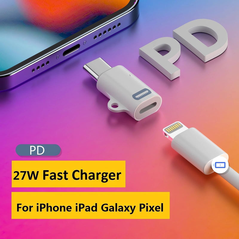 [Australia - AusPower] - iPhone 15 Charging Adapter,MFi Certified USB C Male to Lightning Female Connector Type-C to 8 Pin PD Fast Charging Converter Data Sync for iPhone 15 15 Pro Max 15 Plus iPad Galaxy Pixel 2 Pack 