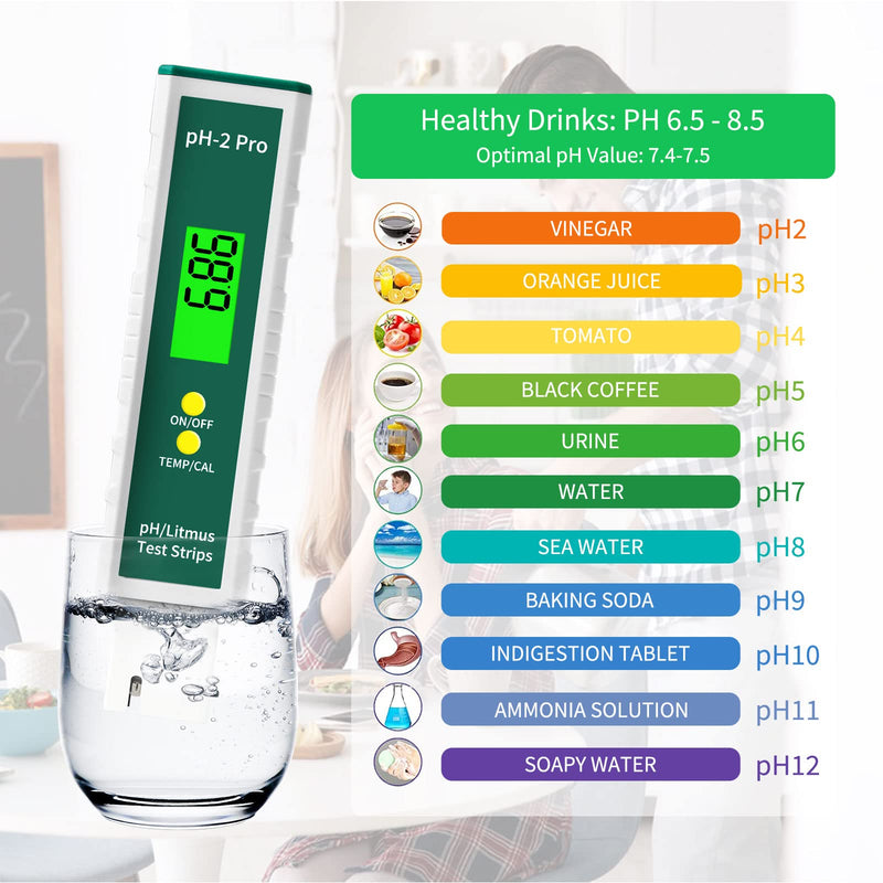 [Australia - AusPower] - Digital pH and TDS Meter Combo, High Accuracy 0.01 Water Quality Tester and 3-in-1 TDS and EC Meter, PPM and µS Meter for Water, Practical Water Testing Kit 