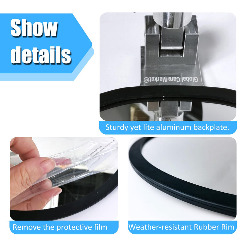 [Australia - AusPower] - Under Vehicle Inspection Security Mirror – Large Under Car Search Convex Mirror Couple to 3/4-in Threaded Poles for Check on Checkpoints, Airports, Hotels, Clubs, Police Sheriff and Milita Base. 