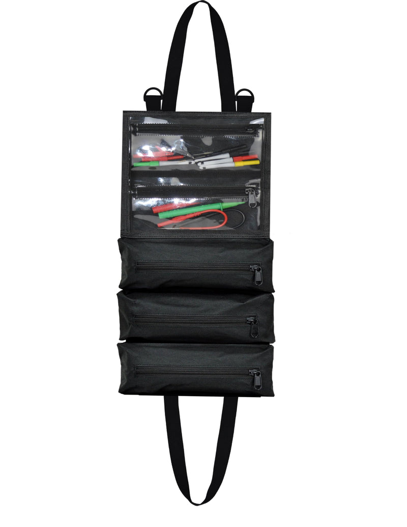 [Australia - AusPower] - ZIBOO C20 Heavy Duty Portable Foldable Roll Up Tool Bag Organizer, Industrial Multimeter Accessories bag Fits FLUKE, Amprobe, Fieldpiece, Extech, Hioki, SANWA, Klein Tools Test Leads ZIBOO C20 