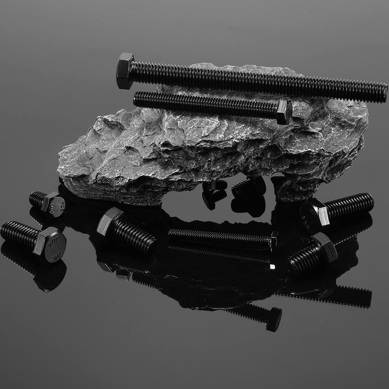 3/8-16 x 3-1/2" Hex Head Screw Bolt, 20Pcs 18-8 (304) Stainless Steel, Fully Threaded,Black Oxide by SG TZH 20 3/8-16 x 3-1/2"