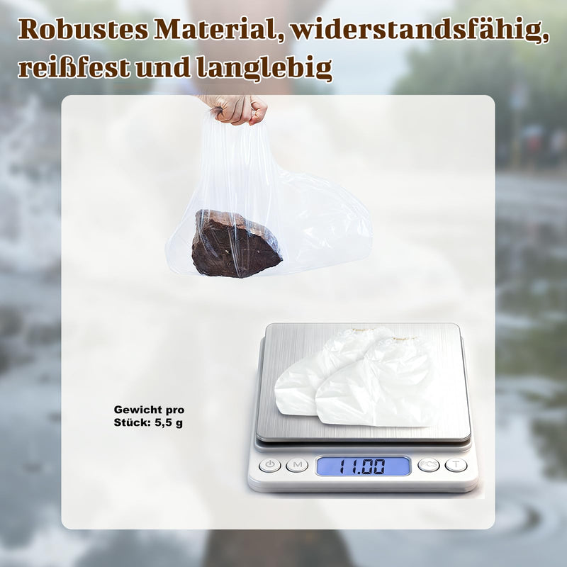 20 Pairs Reusable Shoe Covers Waterproof Disposable Shoe Covers with Elastic Band Transparent Overshoes Tear-Resistant Non-Slip One Size Water and Dustproof | Disposable shoe covers with elastic, transparent overshoes, tear-resistant, non-slip, one siz...