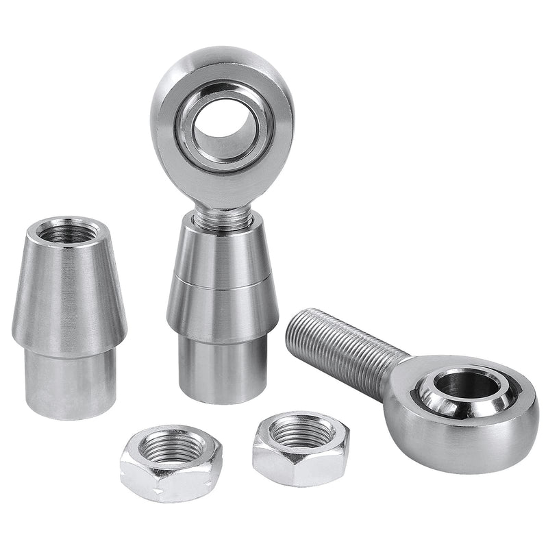 [Australia - AusPower] - 3/8" Heim Joints Rod End Kit,.375" Chromoly Heim Joints Panhard Rod End Kit for Steering,Suspension, Traction Bars, Right&Left Hand Thread with Tube Adapters & Jam Nuts - 1Set 3/8 inch 1 Pair 