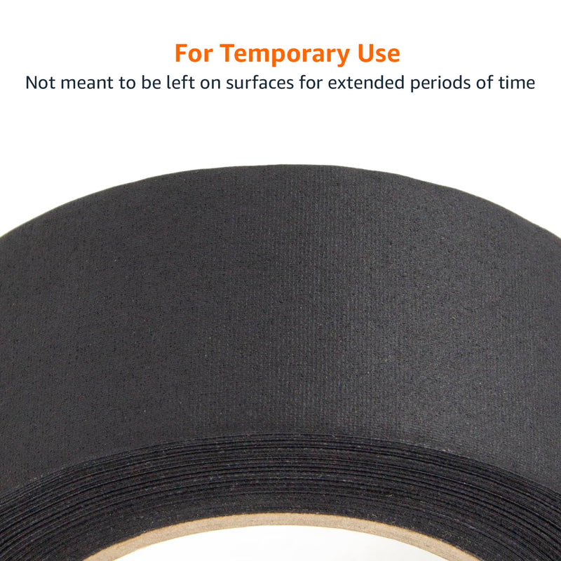 Amazon Basics No Residue, Non-Reflective Gaffers Tape for Photography, 2 inch x 90 feet, Black (Pack of 2) 2" x 90' (Pack of 2)