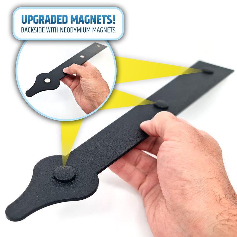 [Australia - AusPower] - Premium Quality & Strong Magnetic Garage Door Decorative Hardware - Set of 2 Handles + 4 Hinges - Faux Garage Door Accents Kit for Curb Appeal | No Installation Needed | Will Never Fall Off Magnetic Hinges & Handles Set 