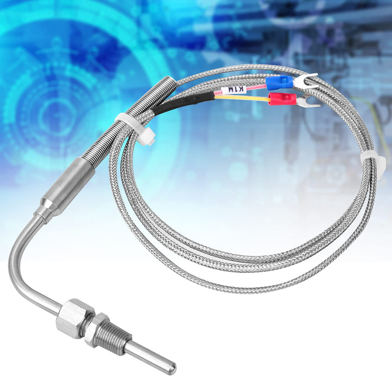 [Australia - AusPower] - K Type Thermocouple Probe, PT 1/8 Thread Temperature Sensor, Temperature Probe, Measuring Range of 0-1250 ℃, with 1 M Cable 