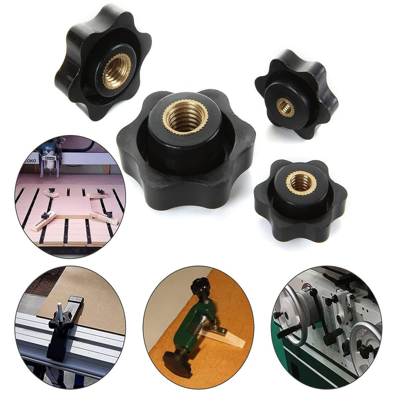 [Australia - AusPower] - Unifizz Triangle Clamping Knobs Grip for Mechanical Equipment Electronic Equipment Communications Equipment Hardware Furniture Decoration Star Knobs Clamping Screw Knob M6 x 20mm 1pcs 