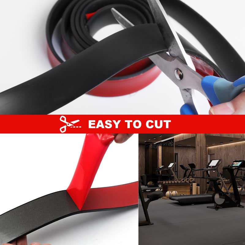 Rubber Strips with Adhesive Backing, 4" W x 1/16" T x 10' L Solid Neoprene Rubber Sheets, Rolls & Strips for DIY Warehouse Flooring, Gasket, Pads, Padding, Matting, Crafts Protection 4" Wide x 1/16" Thick x 10' Long