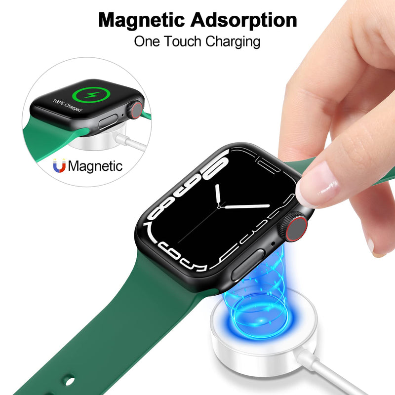 [Australia - AusPower] - 𝟐𝟎𝟐𝟒 𝐔𝐩𝐠𝐫𝐚𝐝𝐞𝐝 for Apple Watch Charger Magnetic Fast Charging Cable [Portable] Magnetic Wireless Charging Compatible with iWatch Series Ultra/9/8/7/6/SE/SE2/5/4/3/2-[3.3FT] White 1.0M 