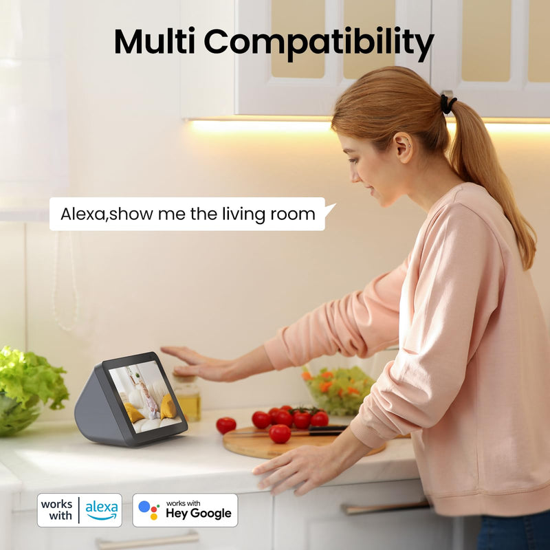[Australia - AusPower] - Security Camera Indoor-2K 360° WiFi Cameras for Home Security，Pet/Dog/Baby Camera with Phone app, 2-Way Audio, Night Vision, 24/7 SD Card Storage, Works with Alexa & Google Home (2.4Ghz)-D1 2K 1pack 