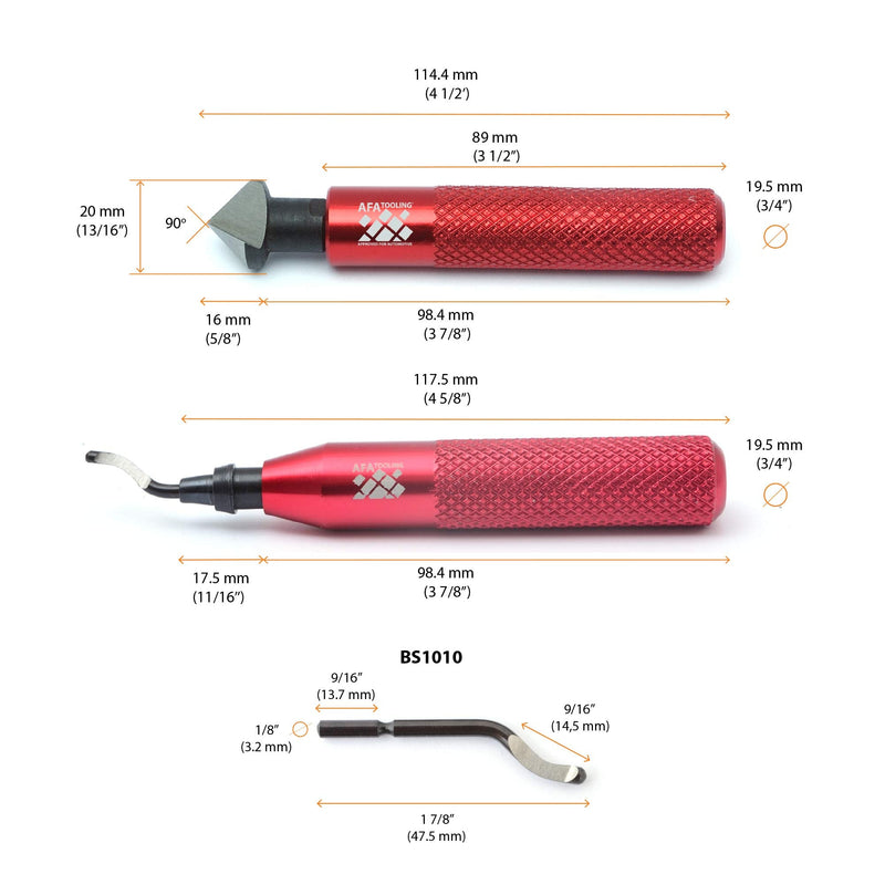 [Australia - AusPower] - AFA Tooling - Deburring Tool & Countersink Hand Reamer with 10 Extra Blades - Works on Metal, Resin, PVC Pipes, Copper, Plastic and 3D Printed Edges - Plumbing & 3D Printing Burr Removal Reamer Tool Reamer & Deburring Tool 