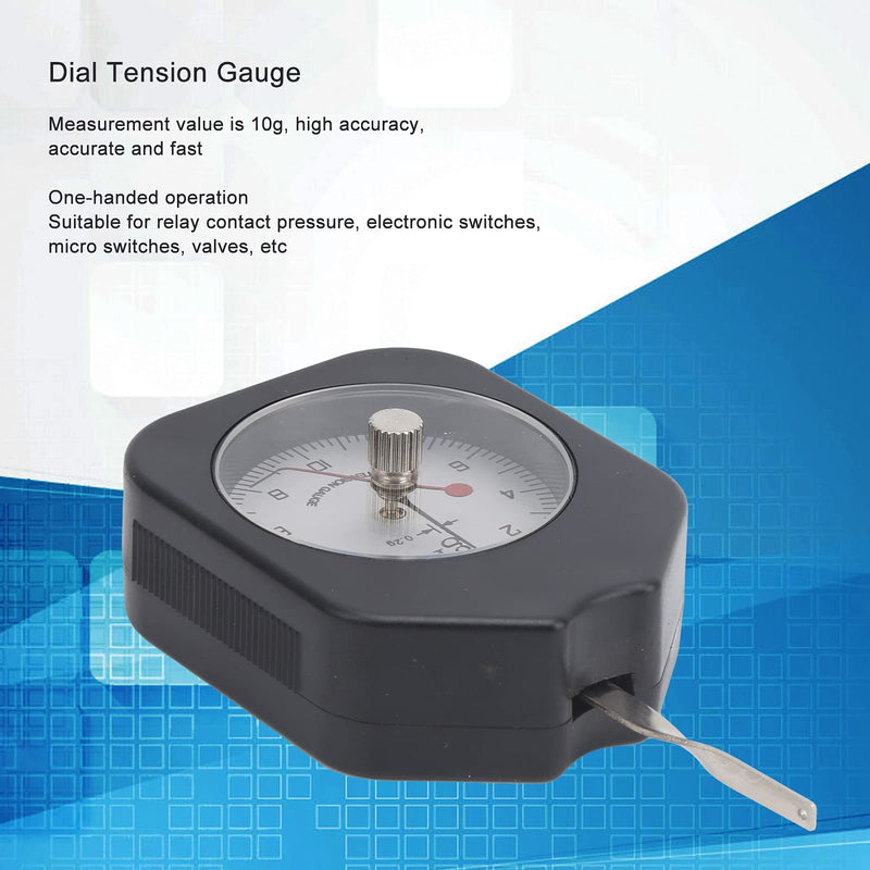 [Australia - AusPower] - Dial Tension Gauge, Portable Gram Force Meter 10g Measurement Value Compact 0.2g Graduation Value for Relay Contact Pressure for Electronic Switch 