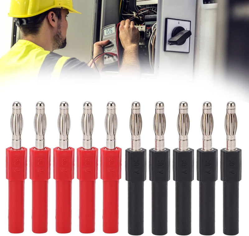 Set of 5 Banana Plug 4 mm to 2 mm Female Multimeter Adapter Test Probe for Test Leads Probes Connection Parts
