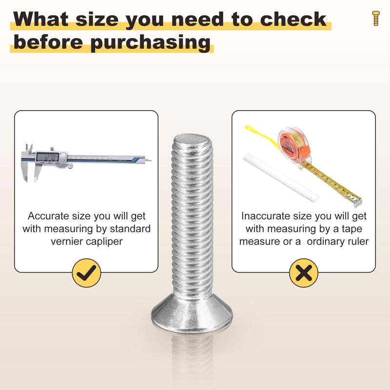 [Australia - AusPower] - METALLIXITY Phillips Cross Recessed Countersunk Head Screws Bolts (M6-1x12) 25Pcs, 304 Stainless Steel Flat Head Woodworking Machine Screws - for Furniture Assembly DIY Projects, Silver M6-1x12mm 25 