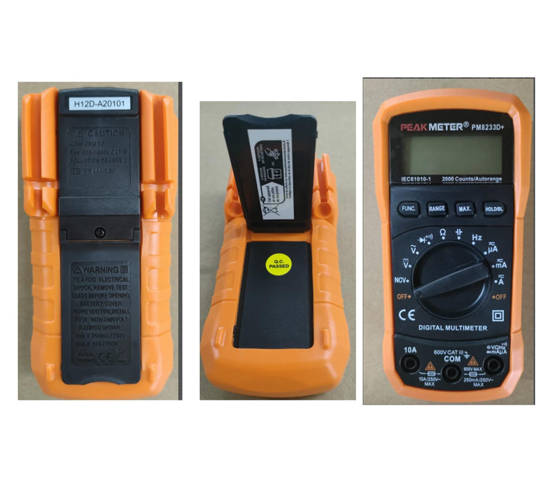 [Australia - AusPower] - Digital Multimeter,Multimeter Tester, High Sensitivity Voltmeter Ammeter Ohmmeter NCV Circuit Checker Measures AC/DC Voltage,AC/DC Current, Resistance, Diodes, Continuity, Transistor (Black) Black 