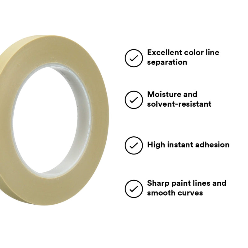 3M Scotch 218 Fine Line Premium Masking Tape, Green, 3/32 in x 60 yd x 5.0 mil, High Performance Polypropylene Tape, Pack of 1