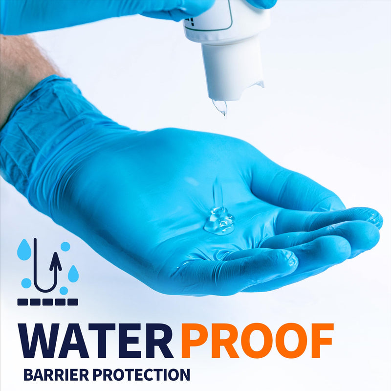 [Australia - AusPower] - Medical Nitrile Exam Gloves, Latex-Free & Powder-Free Non-Sterile Food Safe Cleaning Disposable Glove, 100 Pcs Blue (Large) 