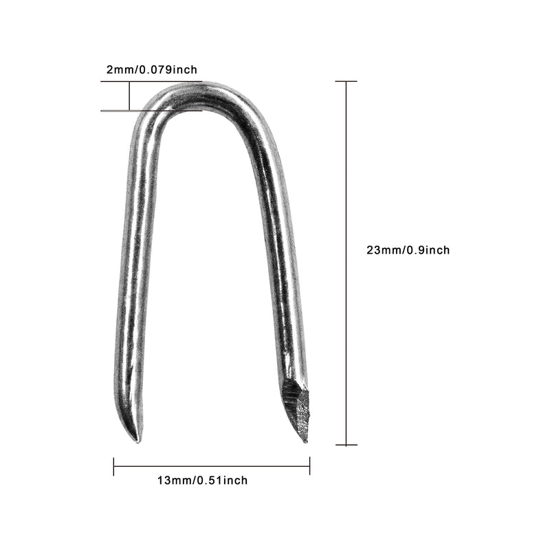 [Australia - AusPower] - Wire Fencing Galvanised Staples (260 pcs)?Chicken Wire Fencing Staple Horseshoe Nail Set - Securely Attach Chicken Wire Netting Wire Mesh to Fences or Posts 2mm 