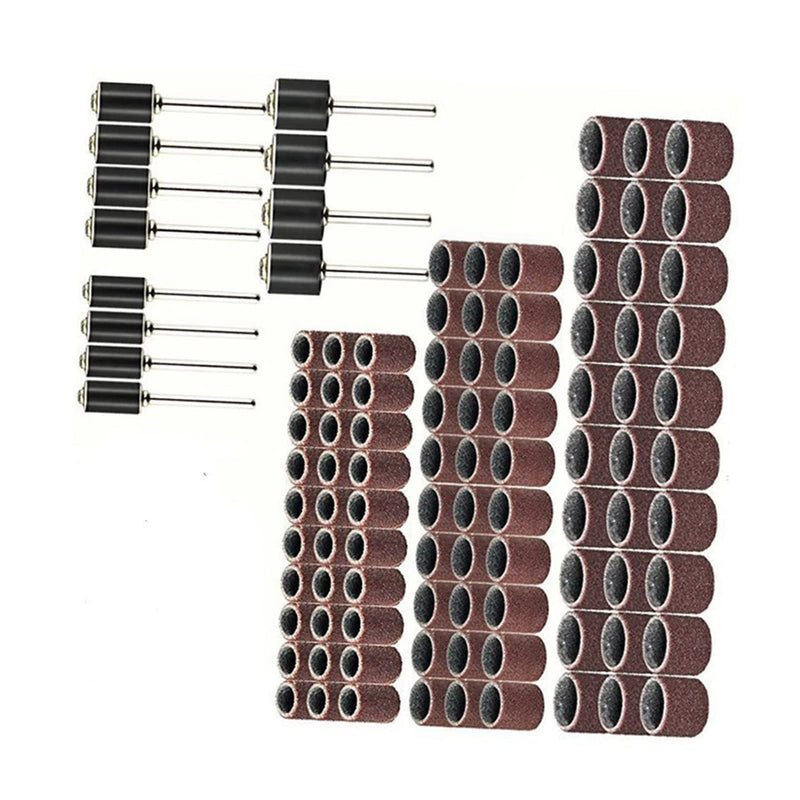 [Australia - AusPower] - 12 x 9 x 4 1/4 Sanding Drum Pack of 102 Sanding Belt Sand Drum Rotary Sanding Ring Sanding Polishing Tool 