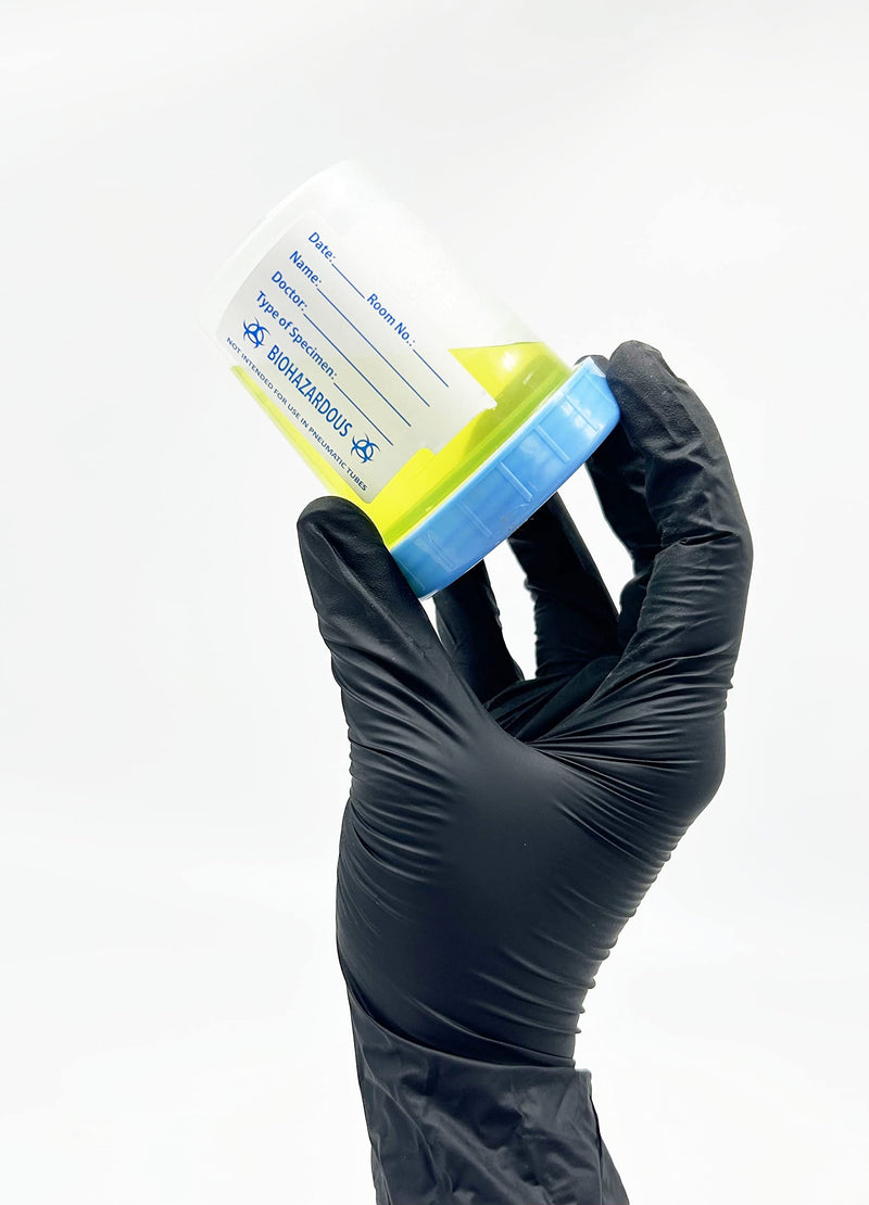 [Australia - AusPower] - Sterile Specimen Cups with Lids: 4oz Transparent Urine Collection Cup with Leak-Resistant Screw-On Lids - 3-inch Sample Jars - Designed for Secure Collection of Pee, Stool, and Semen Samples - 5 Pack 