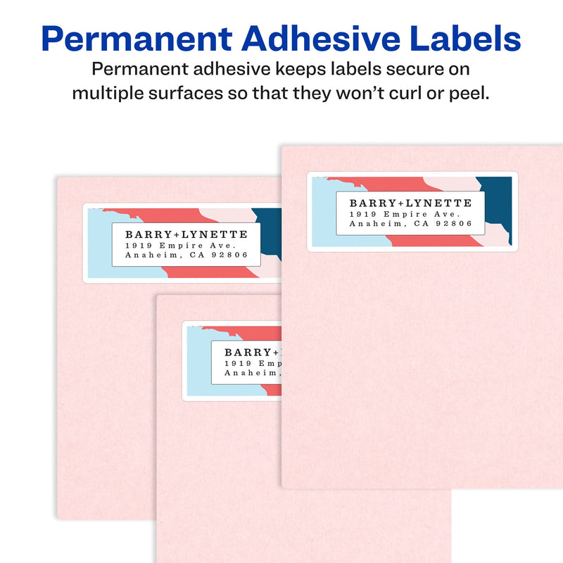 Avery Print-to-the-Edge Printable Shipping Labels, 2" x 3.75", Matte White, Sure Feed Technology, Laser & Inkjet Compatible, 200 Blank Labels, Great for Mailing, Branding, and More (6873) 2" x 3-3/4" 1