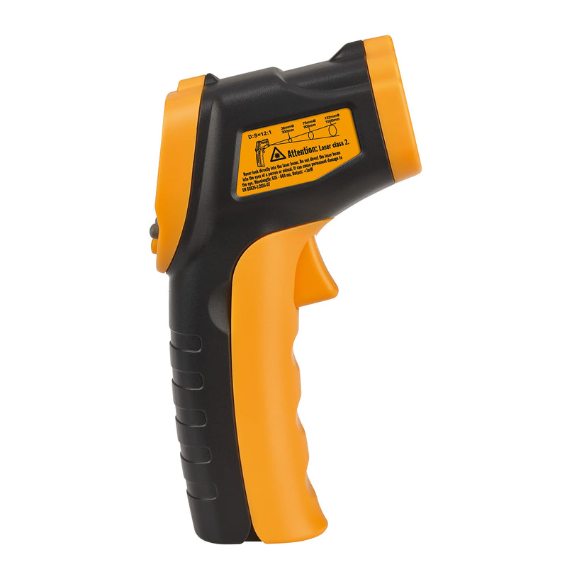 [Australia - AusPower] - TFA Dostmann Ray Light 31.1143.13 Digital Infrared Thermometer, Non-Contact Measurement of Surface Temperature, According to HACCP, Measuring Time Under 1 Second, Black/Orange 