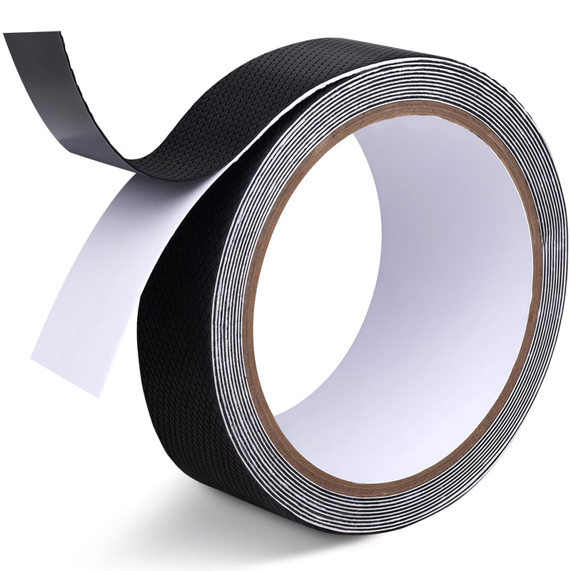 Rubber Grip Tape for Handles, Ultra-Thin Strong Adhesive Non-Slip Tape, Waterproof Heat Resistant Cushion Pad, Versatile making Grip and comfort in hands(Black, 1In x 10Ft) 1in×10ft