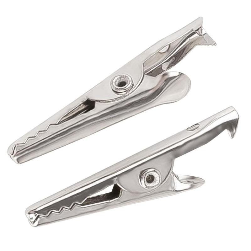 [Australia - AusPower] - 100 Pack Mini Clamps Alligator Clips for Crafts & Electrical, Small Roach Clips for Joints 35 mm Alligator Clamp for Crafting, Gator Clips Clamps Bulk for Crafts Holding (Silver） 