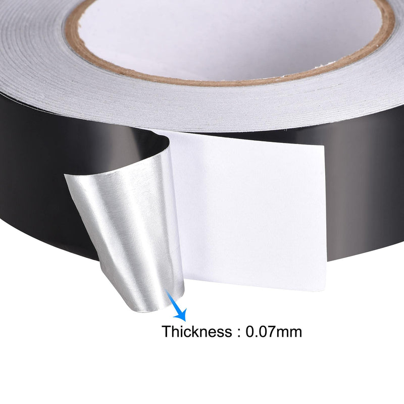 uxcell Aluminum Foil Tape Black Matte Tape Non Reflective 20mmx50m/164ft for HVAC, Sealing, Patching Hot and Blocking Light 2pcs 50m x 20mm