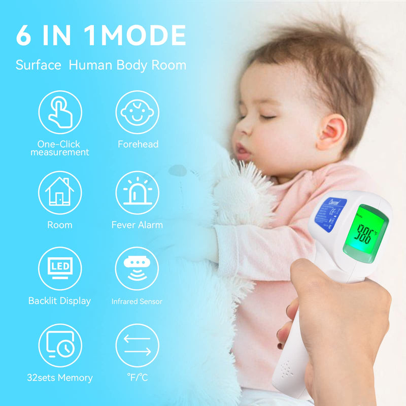 [Australia - AusPower] - Value Bundle with Berrcom Digital Thermometer DT008 and Berrcom Non Contact Infrared Thermometer for Adults and Kids JXB178 