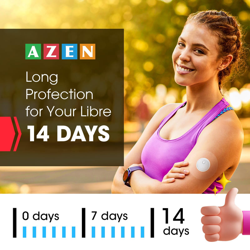 AZEN 100 Pack Freestyle Sensor Covers for Libre 3, Waterproof Adhesive Patches, Adhesive Patches Waterproof, Waterproof Adhesive Transparent Tape