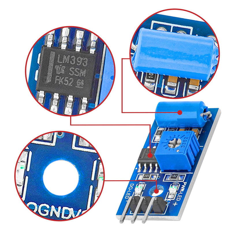 SW-420 Vibration Shaker Sensor Module Pack of 10 | Compatible with Arduino NC type vibration sensor module vibration switch 1