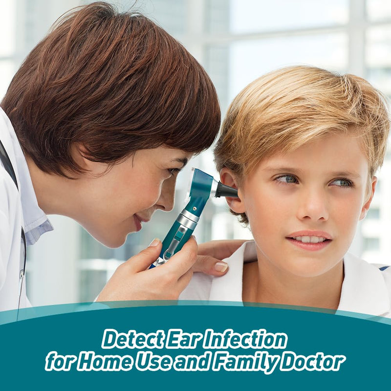 [Australia - AusPower] - Scian Otoscope - Ear Scope with Light, Ear Infection Detector and Pocket Ear Checker Kit with 3X Magnify Lens, Suitable for Kids, Adults, Doctors, Pets(Green) Green 