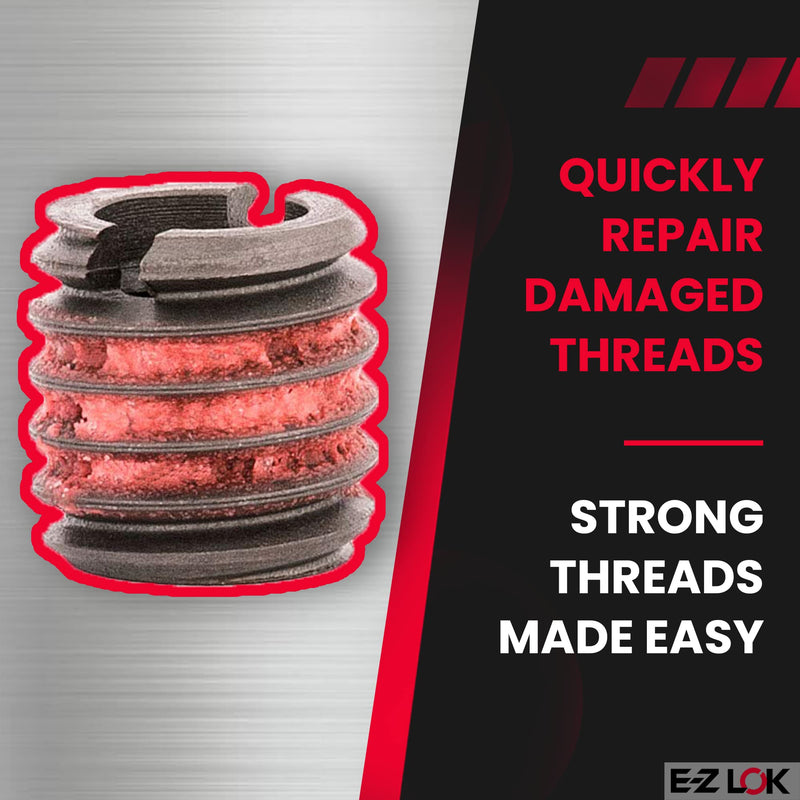 [Australia - AusPower] - E-Z Lok Externally Threaded Insert, C12L14 Carbon Steel, Meets AISI 12L14, 1/4"-20 Internal Threads, 7/16"-14 External Threads, 0.437" Length, Made in US (Pack of 10) 