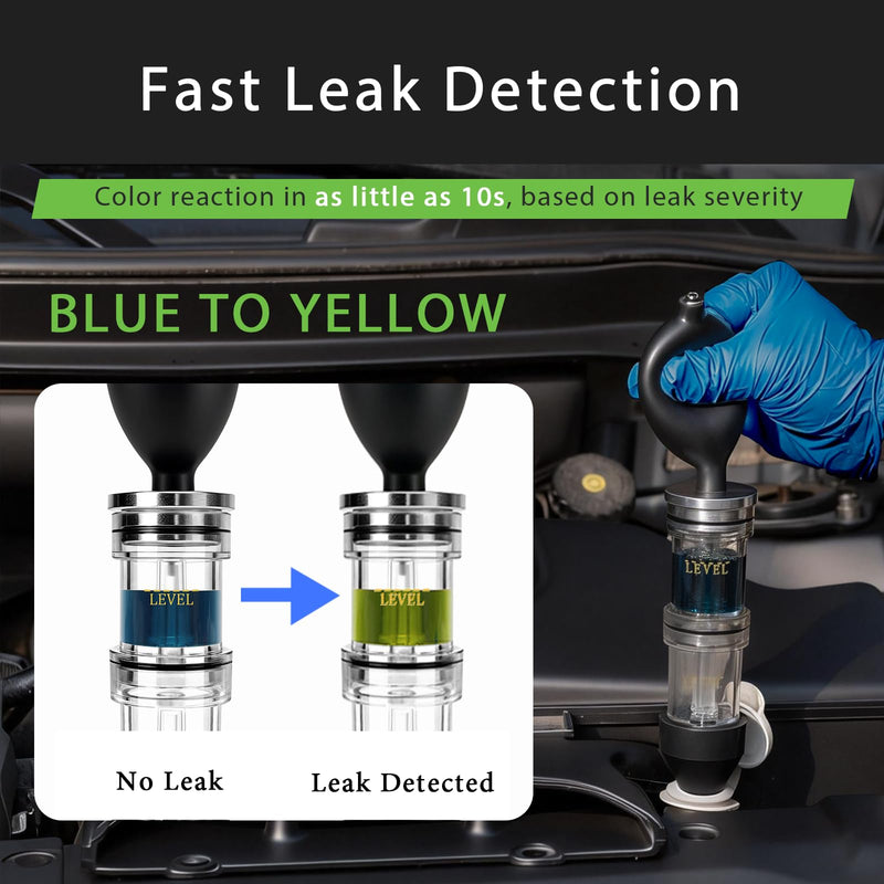 [Australia - AusPower] - Dual-Chamber Head Gasket Tester Kit,Accurately and Quickly Detects Leaks in Head Gasket,Combustion Leak Tester—Compatible with Most Gasoline/Diesel Vehicles Models,Saves Time and Repair Costs 