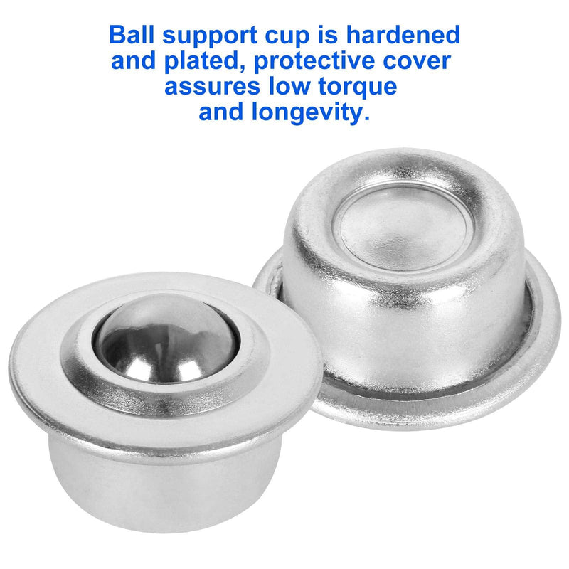 [Australia - AusPower] - 16PCS 5/8" Roller Ball Transfer Bearings CY-15H Carbon Steel Ball Transfer Bearing Casters Universal Base Conveyor Roller Ball 