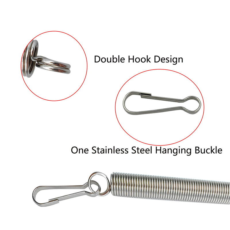 [Australia - AusPower] - 20 Inch Long Extension Spring, Zinc Plated Steel Screen Door Spring, 2 Pack 