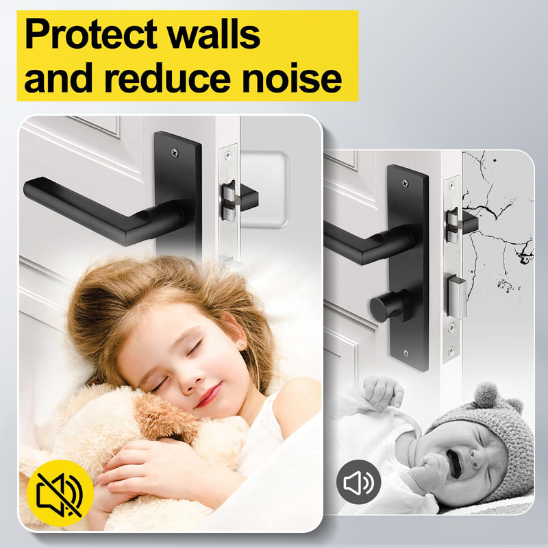 [Australia - AusPower] - Door Stoppers Wall Protector, 8 PCS Silicone Door Knob Wall Protector with Strong Self-Adhesive Backing, Upgraded Thickened Reusable Door Bumper - Ideal for Wall Protector and Noise Reduction 
