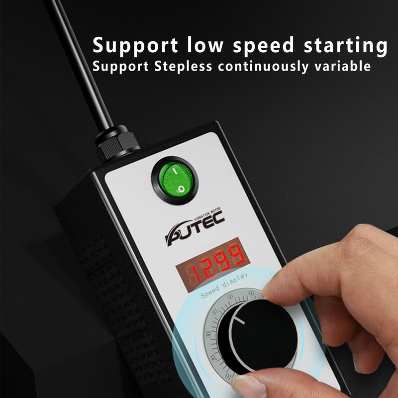 AC Motor Speed Controller Single Phase 110V/220V Vibration Motor Governor Supports Low Speed Start for 30W-120W Moto