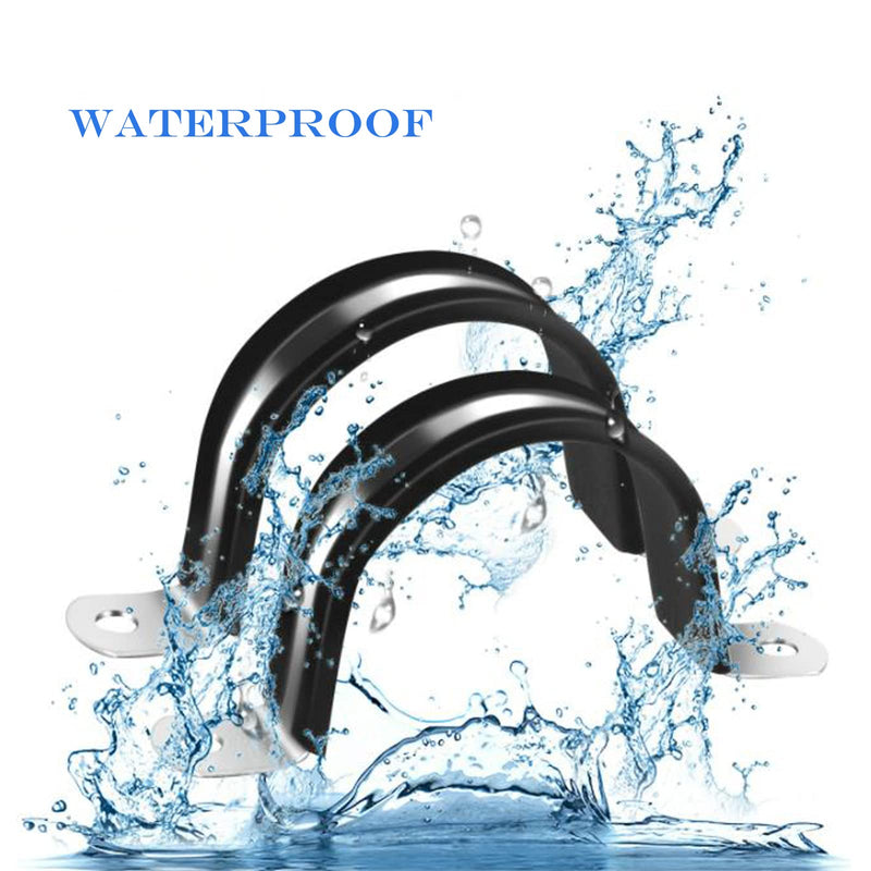 [Australia - AusPower] - 10pcs 30mm 2 Hole U-Tube Strap Clamp, 304 Stainless Steel with EPDM Rubber Lined Clip, Double-Layer Gaskets Rubber Cushioned Insulated Clamp for Tube, Pipe or Wire Cord Installation 30mm(1.19inch) 