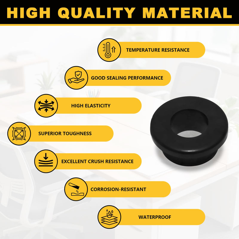 150PCS Silicone Rubber Grommets Kit, 9 Size Black Round Hole Rubber Wire Grommets for Wiring Automotive Rubber Cable Bushing Firewall Hole Plug, Drain Holes in Hydroponic and Irrigation Systems