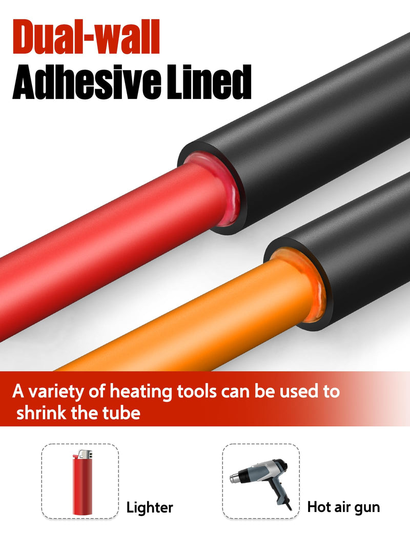 [Australia - AusPower] - Lsnisni 3:1 Heat Shrink Tubing Ø5/8inch ? 3/4inch 13ft, Marine Grade Waterproof, Dual Wall Adhesive Lined, Heat-shrink Tubing Black (Ø3/4” 13ft) 3/4 Inch 13 ft 