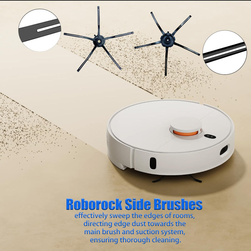 [Australia - AusPower] - Eifrthe Q7 Replacement Parts Compatible with Roborock Q7 Q7+ Q7 Max Q7 Max+ Robot Vacuum Cleaner,2 Main Brush, 6 Mop Cloth Pads, 6 Side Brushes, 6 HEPA Filters,6 Dust Bag Q7(2+6+6+6) 