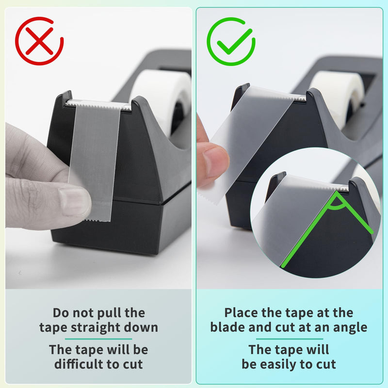 OWLKELA 12 Rolls Matte Adhesive Tape, Matte Finish Invisible Tape, Foggy Translucent Tape Great for Correction and Labeling, Compatible with Standard Tape Dispenser, 0.7 in x 1000 Inches 12 pcs