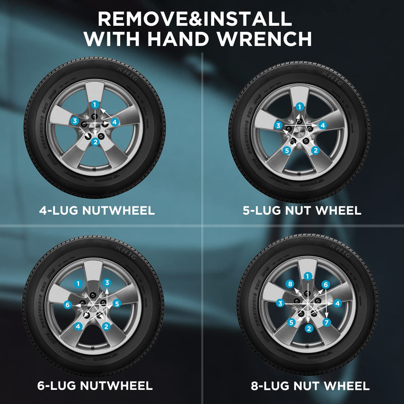[Australia - AusPower] - 2 Piece 6 Spline & 7 Spline Lug Nut Key, Spline Lug Nut Socket, Wheel Lock Removal Tool Kit for Easy Installation and Removal of Lug Nuts on Aftermarket Wheels 