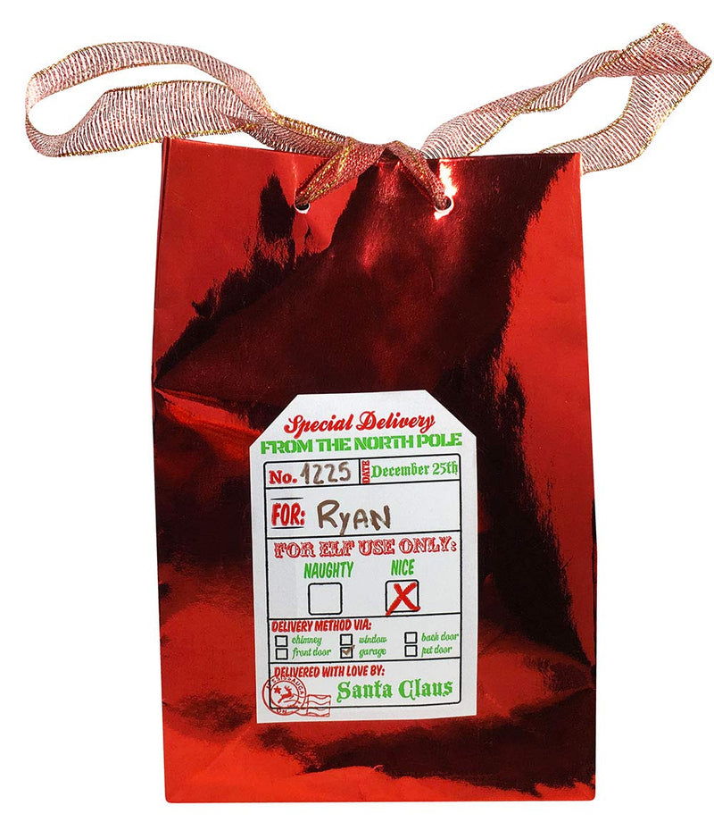 from Santa Gift Tags â€“ White Semi-Gloss Holiday Stickers, 2 x 3 Inch Labels, Roll of 100 with 4 Festive Designs â€“ Christmas Wrapping Tags, Made in The USA
