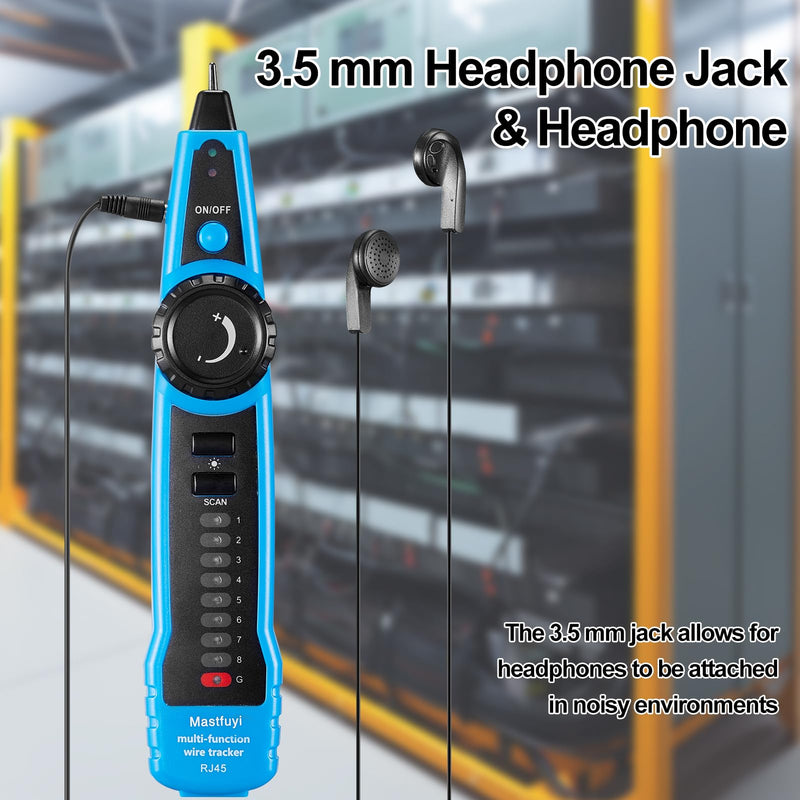 [Australia - AusPower] - Network Cable Tester, Line Finder with Probe Tone, Wire Tracker Multifunction, RJ11 RJ45 Cable Tracer, Telephone Line Test, Ethernet LAN Network Cat5 Cat6 Cable Maintenance Collation Analogue Signal 