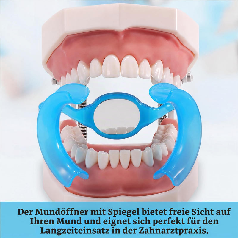 Dental Cheek Retractor with Mirror, M Shape Mouth Opener for Teeth Whitening & Repair, Oral Orthodontics, Lip Protection, Dentist Accessories, Pack of 10
