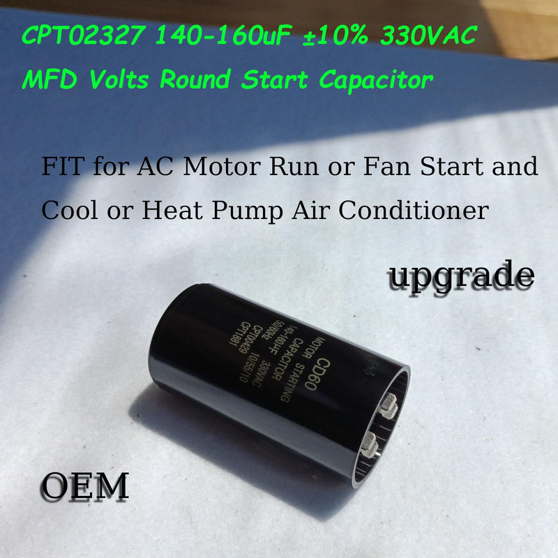 CPT02327 135-162 MFD 330 VAC Start Capacitor Replacement for Trane CPT02327, CPT-2327